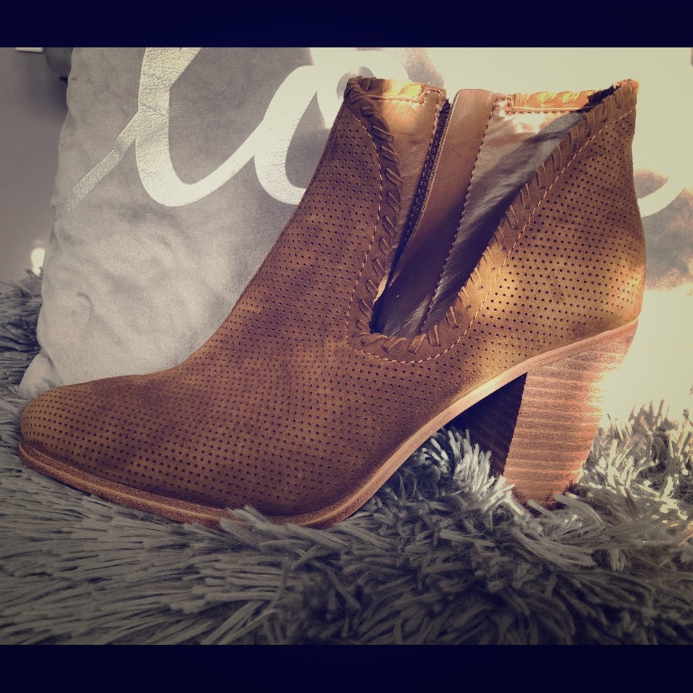 Vince Camuto Pumpernickel True Suede Ankle Boots